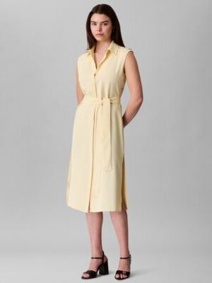 Women's Sleeveless Tie-Waist Shirtdress