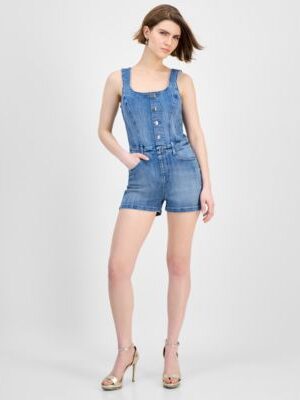 Womens Eco Sunni Denim Romper Color: Dream Blue