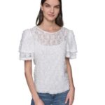 Women’s Ruffle Sleeve White Blouse