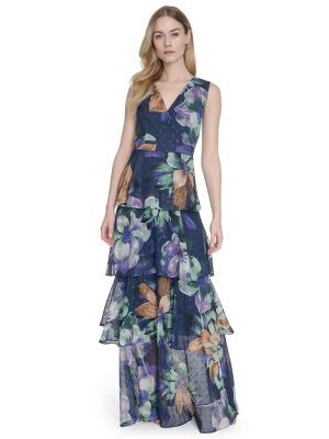 Women's Printed Sleeveless Gown