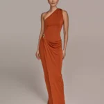 One-Shoulder Stretch Jersey Gown